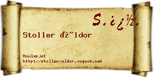 Stoller Áldor névjegykártya